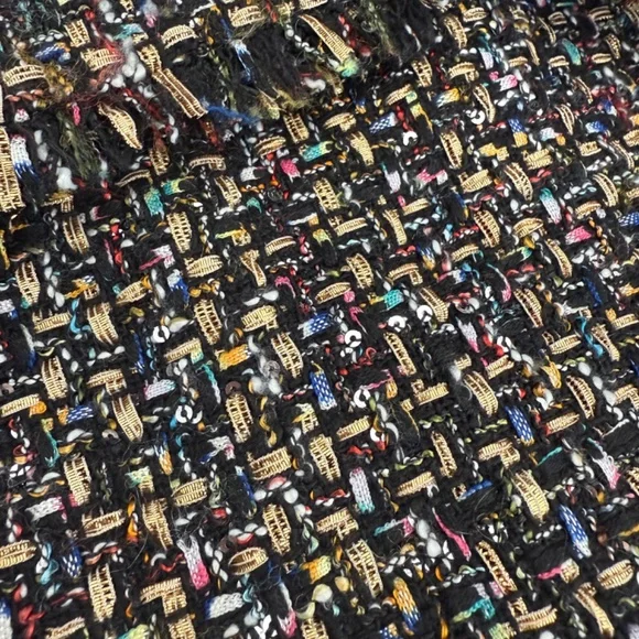 Cinq a Sept Khloe Tweed Blazer Multi Colored Heart Buttons Size 6